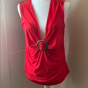 Red sexy sleeveless top